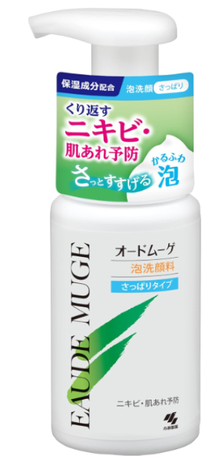 Очищающая пенка для профилактики акне и воспалений Kobayashi Pharmaceutical Eaude Muge Foaming Face Wash
