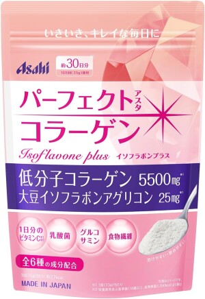Порошковый коллаген с изофлавонами для женского здоровья и красоты ASAHI Collagen Powder Isoflavone Plus