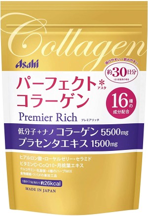 Низкомолекулярный коллаген Asahi Premium Rich с экстрактом плаценты