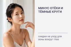 Минус отёки и тёмные круги 👀 скидки на уход для зоны вокруг глаз!