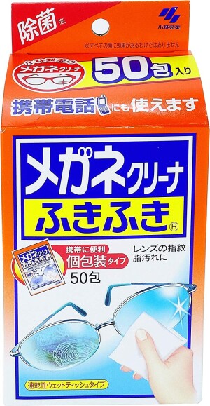 Антибактериальные салфетки для очков Kobayashi Pharmaceutical Eyeglass Cleaner