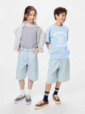 Детские джинсовые шорты из мягкого хлопка Uniqlo Baggy Shorts