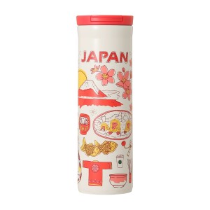 Термобутылка Японские мотивы с сакурой и горой Фудзи STARBUCKS Been There Series Stainless Steel Bottle JAPAN 473ml