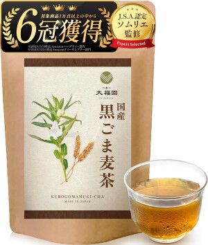 Чай с черным кунжутом, ячменем и черной соей Daifukuen Kurogomamugi Tea