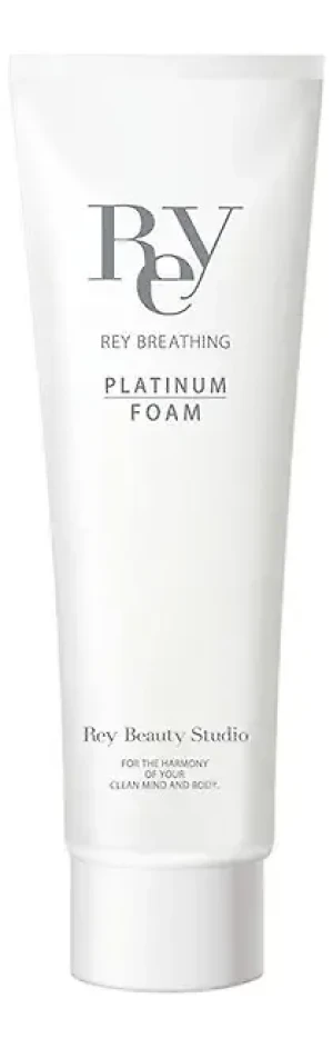Омолаживающая очищающая пенка с плацентой и ферментами Rey Breathing Platinum Foam