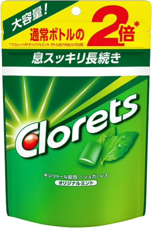 Жевательная резинка с зеленым чаем и ксилитолом в большой упаковке Clorets Stand Pouch