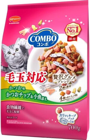 Сухой корм для выведения шерсти у котов со вкусом скумбрии Combo Cat Food Anti-Pilling