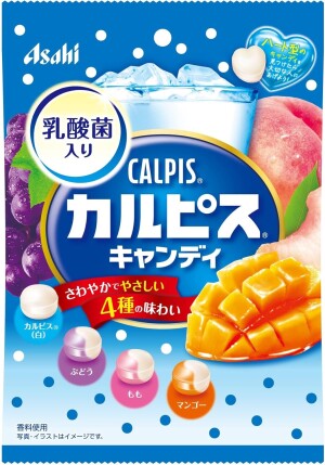 Фруктовые леденцы ассорти вкусов с лактобактериями Asahi Calpis Candy