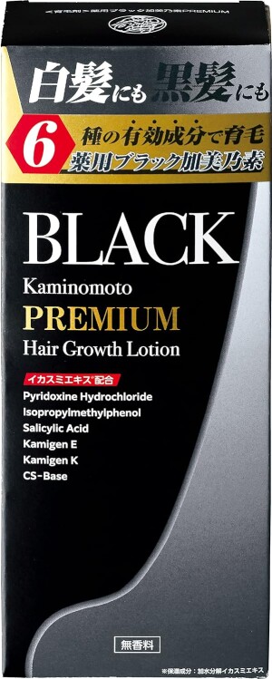 Лекарственный лосьон для укрепления и роста волос Medicated Black Kaminomoto PREMIUM Hair Growth Lotion