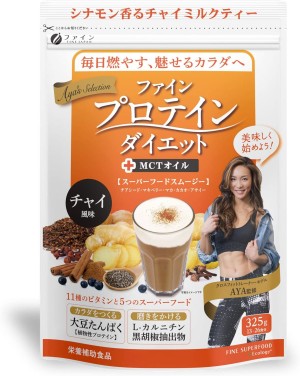 Протеиновый смузи для улучшения обмена веществ FINE JAPAN AYA'S Protein Diet + MCT Chai Flavor