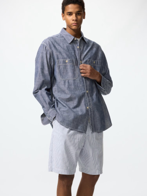 Эластичные шорты с фактурной поверхностью и регулируемым поясом Uniqlo Stretch Easy Shorts Seersucker