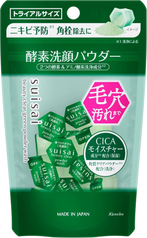 Энзимная пудра с центеллой против воспалений и черных точек Kanebo Suisai Beauty Clear Green Powder Wash