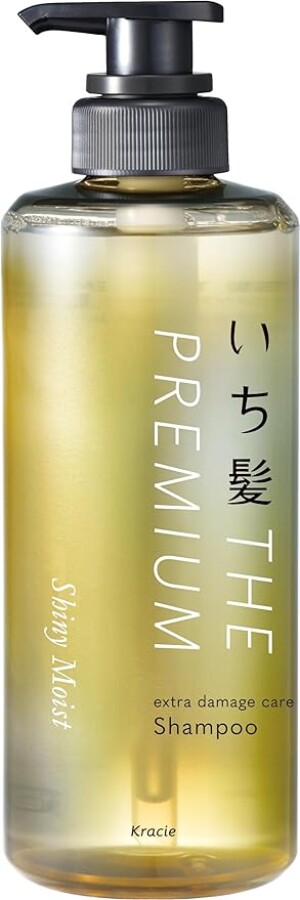 Восстанавливающий, увлажняющий шампунь Kracie Ichikami THE PREMIUM Shiny Moist Extra Damage Care Shampoo