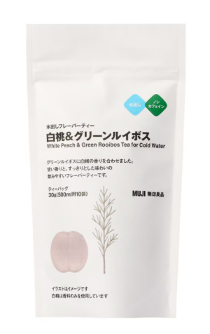 Зеленый ройбуш с белым персиком MUJI White Peach & Green Rooibos Tea For Cold Water