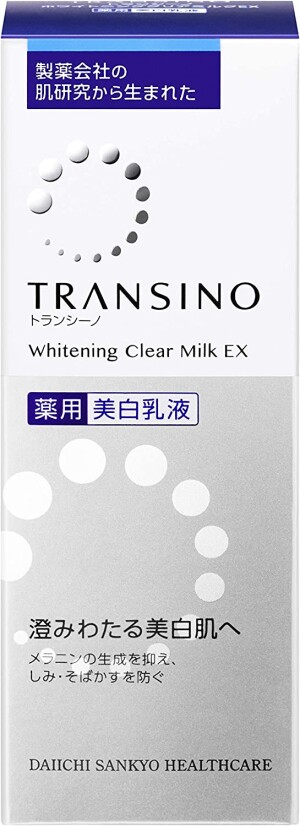Насыщенное молочко для отбеливания кожи и сужения пор Transino Medicated Whitening Clear Milk EX