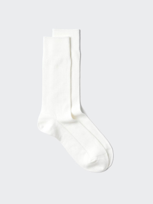 Мужские носки из хлопка супима с фактурной вязкой Uniqlo Supima Cotton Kanoko Socks