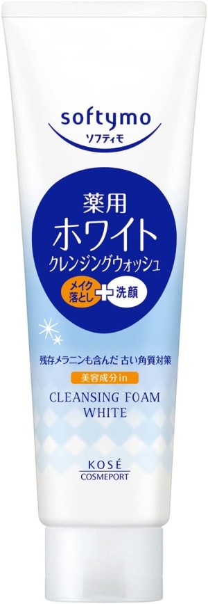 Осветляющая пенка для умывания с ферментированным соевым молоком Kose Softymo Medicinal White Cleansing Foam