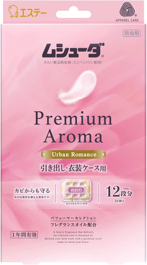Средство для защиты одежды от насекомых, плесени и неприятного запаха с аромамаслами Mushuda Premium Aroma Urban Romance