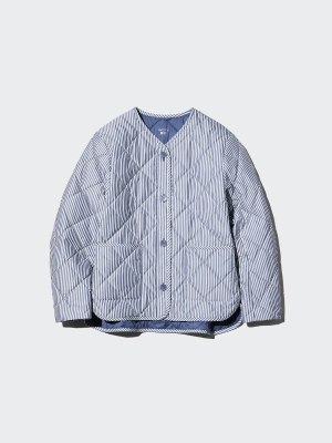 Стёганая куртка с синтетическим утеплителем Uniqlo Pufftech No-Collar Jacket