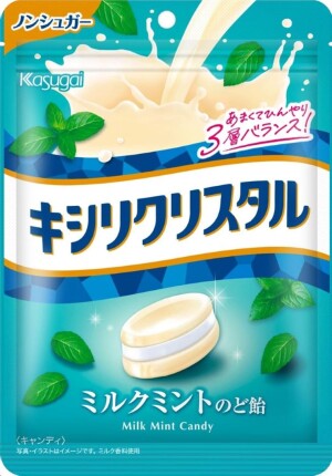 Молочные леденцы от боли в горле с мятой Kasugai Xylitol Milk Mint Throat Candy