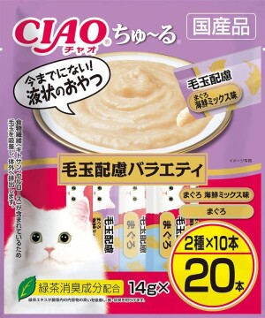 Лакомство для котов с пищевыми волокнами для естественного выведения шерсти из желудка CIAO Churu Hairball Consideration