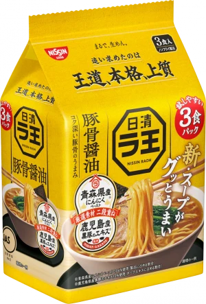 Насыщенный рамен со свининой и чесноком Nissin Raoh Tonkotsu Shoyu