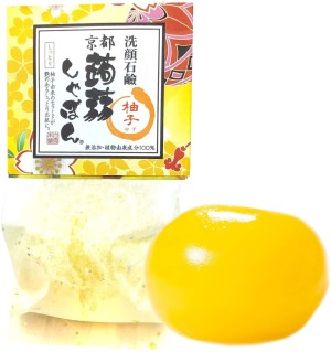 Натуральное мыло из конняку с экстрактом юдзу Kyoto Konnyaku Shabon Yuzu Natural Soap
