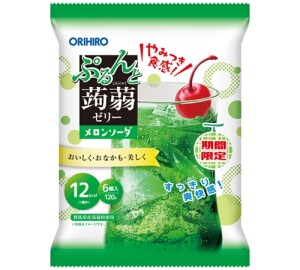 Желе с конняку со вкусом дынной газировки ORIHIRO Purunto Konjac Jelly Melon Soda