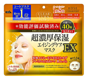 Маска для лица 6 в 1 с рисовым экстрактом Kose Clear Turn Super Rich Moisturizing Mask