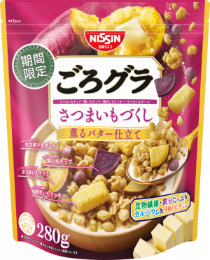 Гранола с бататом Nissin Gorogura Sweet Potatoes