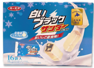 Шоколадное печенье в глазури Yuraku Seika Limited White Black Thunder