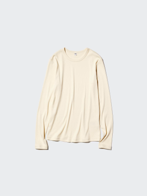 Универсальный лонгслив Uniqlo Soft Rib Crew Neck T Long Sleeve