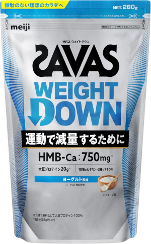 Протеиновый коктейль с HMB кальцием для ускорения метаболизма Meiji SAVAS Pro Weight Down Soy Protein HMB