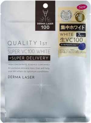 Отбеливающая, антивозрастная маска с витамином С ниацинамидом Quality 1st Derma Laser 100 Super VC White Mask