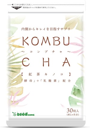 Комплекс для укрепления иммунитета и восстановления пищеварения SeedComs Kombucha Black Tea Mushroom & Yeast & Lactic Acid Bacteria