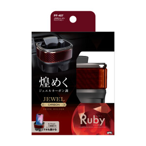 Автомобильный подстаканник с держателем смартфона Tsuchiya Yac JEWEL Carbon Drink Ruby PF407