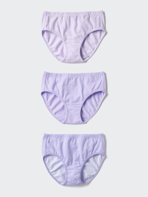 Детские трусы для девочек из эластичного хлопка Uniqlo GIRLS Stretch Cotton Shorts 3-Pack