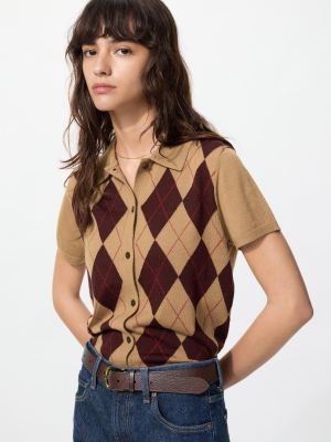 Кардиган-поло из смеси шерсти мериноса Uniqlo Merino Blend Polo Cardigan