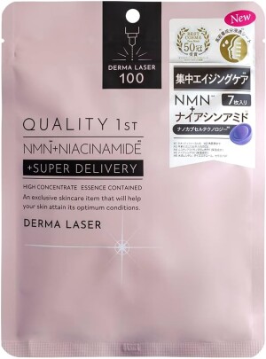 Антивозрастная маска с ниацинамидом и NMN Quality 1st Derma Laser 100 Super NMN + Niacinamide Mask