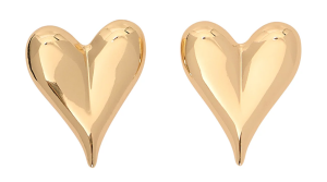Серьги-сердце Victoria’s Secret Puff Heart Earrings Gold