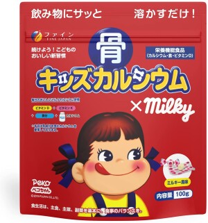 Детский молочный напиток для формирования костей FINE JAPAN Bone Kids Calcium Milk Flavor Iron + Vitamin D