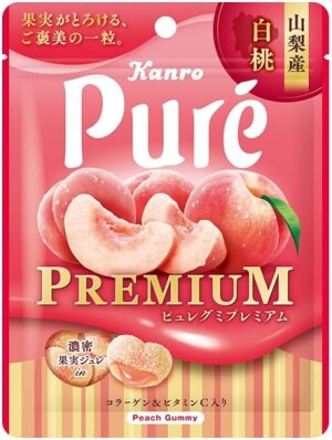 Мармелад со вкусом белого персика Kanro Pure Premium White Peach Gummy