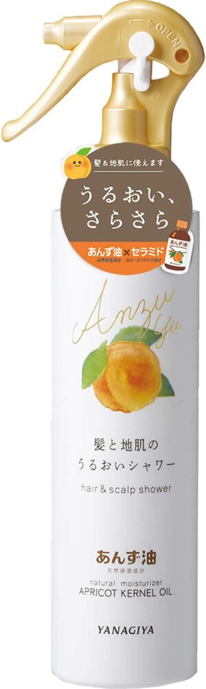 Увлажняющий восстанавливающий спрей с абрикосовым маслом для волос и кожи головы Yanagiya Apricot Oil Moisture Shower For Hair And Skin