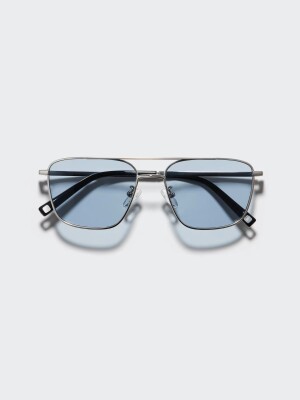Солнцезащитные очки с двойным мостиком в металлической оправе Sunglasses Metal Double Bridge