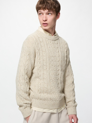 Свитер унисекс крупной вязки Uniqlo Chunky-Knit Cable Sweater