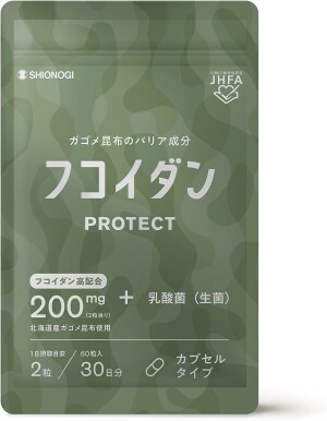 Фукоидан ламинарии и молочнокислые бактерии JHFA Shionogi Healthcare Fucoidan PROTECT 200
