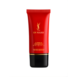 Солнцезащитный крем для придания сияния коже лица с защитой SPF50+/PA++++ Yves Saint Laurent Or Rouge La Creme UV Fondamentale
