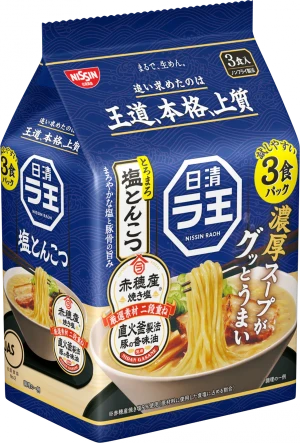 Насыщенный рамен со свининой и морской солью Nissin Raoh Shio Tonkotsu