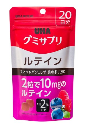 Жевательные витамины с лютеином UHA Gummy Lutein Mix Berry