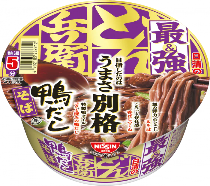 Гречневая лапша Соба в насыщенном утином бульоне Nissin Saikyo Donbei Kamo Dashi Soba